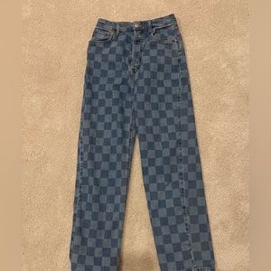 Wild Fable | Checkered Print | Wide Legged Jeans